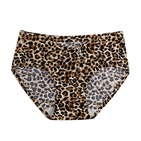 Outfmvch Panties for Women Valentines Lingerie for Women Soft Breathable Bikini Panties Womens Underwear Cotton Bikini Panties Lace Soft Hipster Panty Ladies Stretch Full Briefs Brown Xxl