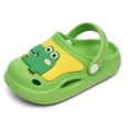thumbnail image 2 of Boys Garden Clogs Girls Cute Animal Cartoon Home Slippers Lightweight Slip On Sandals Shower Slides Non-Slip Beach Pool Yard Clog Shoes Sport Sandal for Baby Boys Girls Toddler/Little Kid Green 18, 2 of 6