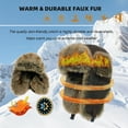 thumbnail image 6 of HEYANN Winter Trapper hat,Russian Ushanka Plaid Faux Fur Fuzzy for Men Women with Ear Flaps Eskimo Soviet Pilot Hat, 6 of 8