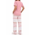 thumbnail image 3 of Fantaslook Womens Pajamas Sets Crewneck Short Sleeve Printed 2 Piece Outfits Set Tie Dye Casual Loungewear with Pockets, 3 of 8