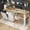 White 72", variant on 63" Drop-Leaf Kitchen Island Cart with & Sliding Top, Rolling Island Table with Trash Can Storage & Power Outlet, 100lbs Load Capacity