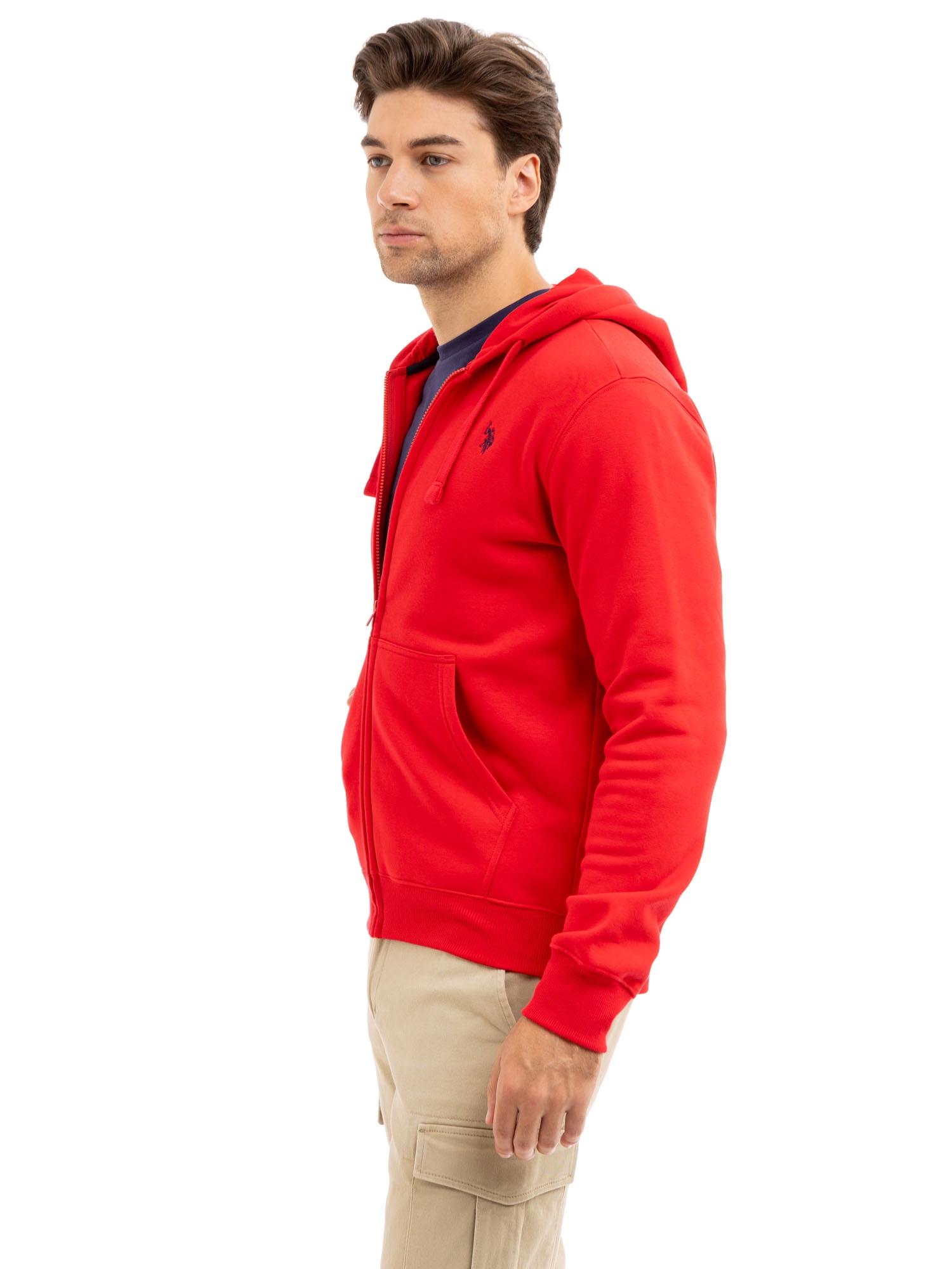 U.S. Polo Assn. Men's Full Zip Fleece Hoodie - Walmart.com