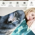 thumbnail image 3 of COMIO  Howling Wolf Blanket for Bed Moon Throw Blanket for Women, Men and Kids Super Soft Plush Wolf Blanket Throw Throw Plush Blanket Wolf Gifts, 3 of 6