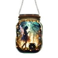 thumbnail image 2 of Wishing Bottle under $5! Xqxayjr Wishing Bottle Outdoor Decoration, Hanging Pendant with Psychedelic Design, Window Hanging Ornament for Garden and Patio, Colorful Sun Catcher for Outdoor Decor, 2 of 5