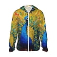 thumbnail image 1 of Balery Peacocks Sudadera ligera de manga larga con capucha y protección solar UPF 50+ para hombre y mujer, ideal para pesca y running-XX-Large, 1 of 7