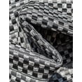 thumbnail image 4 of Unique Loom Outdoor Border Collection Area Rug - Checkered (6' 1" Round Gray/Black), 4 of 7
