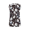 thumbnail image 4 of Snorda Débardeurs pour Femmes Grande Taille Mode Féminine Décontractée Été Imprimé Sans Manches Col Rond Haut Blouse Débardeur P-5TG, 4 of 5