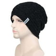 thumbnail image 4 of Tittly Winter Hats Beanie Men Hat Warm Chunky Cable Knit Hats Soft Thick Cute Knitted Cap For Cold Weather Ski Cap Skull Caps Hats for Women Black One Size, 4 of 5