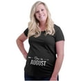 thumbnail image 4 of Cute Expecting Baby Due in August Women's Maternity T Shirt Tee Brisco Brands S, 4 of 7