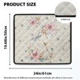 thumbnail image 2 of ZIATUBLES Dragonfly Floral Beige Dust Cover for Washer Dryer Top Soft Washing Machine Top Prtotector Mat for Laundry Room Heat-Resistant Kitchen Pad, 24" x 19.7", 2 of 7