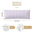 thumbnail image 3 of KLL Ultra Soft Microfiber Body Pillow Cover/Pillowcases 20"x54" with Hidden Zipper Closure-Purple Checkboard, 3 of 8