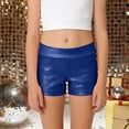thumbnail image 4 of Ccpelsie Girls Bubble Shorts Summer Casual Athletic Shorts Pleated Wide Leg Comfy Cute Skorts with Pockets(Blue,8-9 Years), 4 of 6