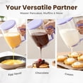 thumbnail image 5 of 1x Pancake Batter Dispenser with Measuring Label and Squeeze Handle,Handheld Batter Separator for Pancakes,Cupcake,Waffle,Muffin Mix,Butter & Cream Funnel Tool for Precise Pouring Baking Must Have, 5 of 8