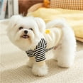 thumbnail image 6 of BAIANNAN Dog Clothes Cute Dog Hoodies Thin Autumn Winter Dog Coat with D-Ring Striped Print Puppy Sweatshirt Cat Jacket Pet Apparel, 6 of 7