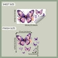 thumbnail image 6 of Purple Butterfly Wall Decals Removable Purple Butterflies with Flowers Wall Stickers Peel and Stick Vinyl Butterfly Art Wall Decor for Living Room Bedroom Nursery Bathroom Classroom Decorations, 6 of 7