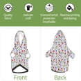 thumbnail image 6 of Fotbe Tulips Flowers Print Small Dog Sweater Hoodies Pet Grey Hooded Soft Fleece Sweatshirts with Pocket Fall Winter Puppy Cat Sweaters Warm Clothes-XX-Large, 6 of 7