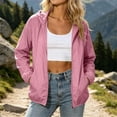 thumbnail image 2 of NominalSnug Womens Windbreaker Jacket Lightweight Full Zip up Long Sleeve Hooded Jacket with Pockets, 2 of 8