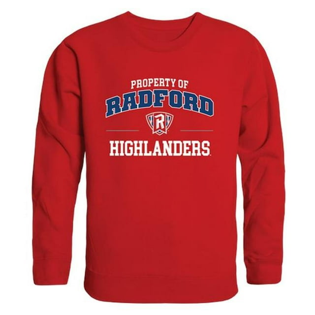 W Republic 545-366-RED-05 Radford University Propriété de Crewneck T-Shirt, Rouge - 2TG
