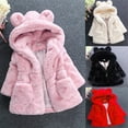 thumbnail image 4 of Esaierr Baby Kids Boys Girls Thick Fleece Coat Mid-Length Outwear Toddlers Warm Winter Fleece Outwear Winter Ears Hooded Trench Coat for 9M-8Y, 4 of 7