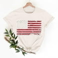 thumbnail image 2 of PXLKNZH American Flag Top Women Plus Size Short Sleeve 4th of July Patriotic Graphic Tees 2025 Summer Independence Day V Neck Shirts,Beige,L, 2 of 8