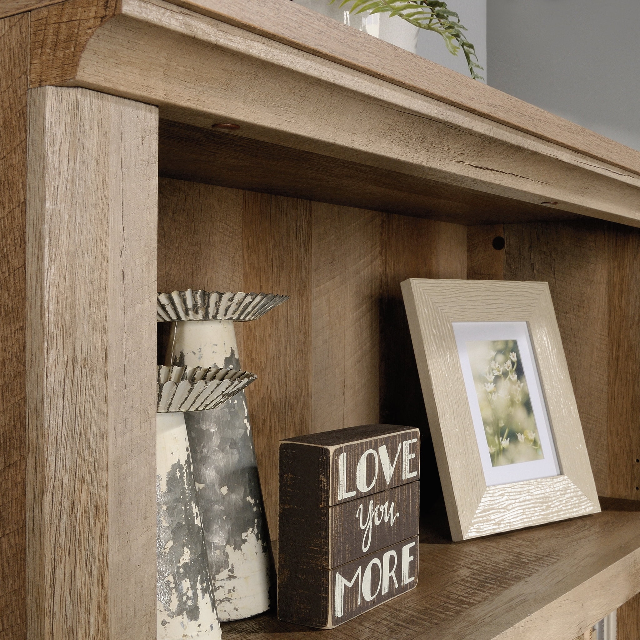 Sauder Select 3-Shelf Bookcase, Lintel Oak Finish