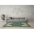 thumbnail image 3 of Ahgly Company Indoor Rectangle Abstract Light Blue Modern Area Rugs, 8' x 10', 3 of 4