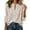 Khaki, variant on Tqcoqu Women's Polka Dot Stand Collar Half Placket Blouse Long Sleeve Loose Casual Office Long Shirt