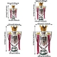thumbnail image 3 of 4 Sizes Silver European England Soccer League Champion Trophy with Keychain for Fan Collectibles Souvenir Home Office Decor Ornament,silver, 3 of 8