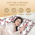 thumbnail image 4 of Bingfone Body Pillow Cover Long Pillow Case With Zipper Decorative Bedding Pillowcase 20"X54" Soft Cushion Pillow Case For Bedroom-Cherry Blossoms, 4 of 8