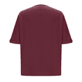 thumbnail image 5 of womens tops short sleeve summer Elbow Length Sleeve Coop Neck T-Shirts Casual Loose Comfy Lightweight Trendy Basic Shirts with Pocket, 5 of 7