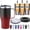 Dark Flame, variant on Universal Iced Coffee Sleeve with Handle - Insulated Double Wall Stainless Steel Holder Insulator for Cold Drinks Fits Small Medium Large To Go Cups Gifts for Men Women Him Her (Dark Flame)