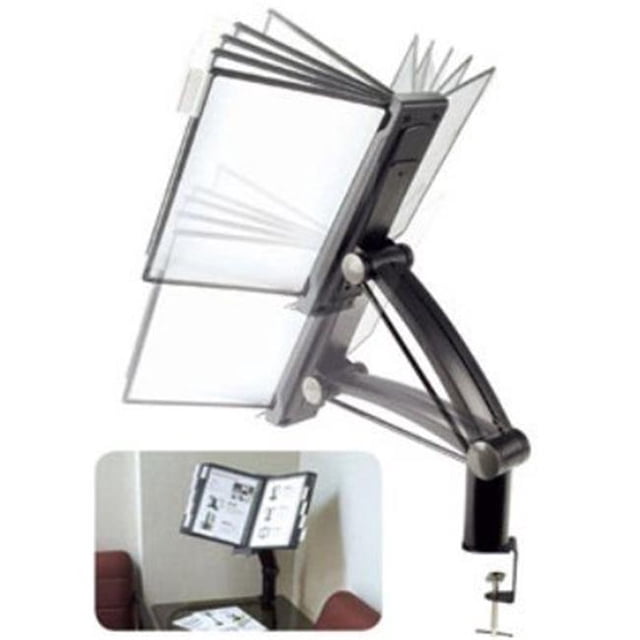 Aidata USA FDS010L Flip & Find Flex Arm Organizer Display Document Holder with 10 Letter Size Pockets