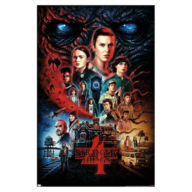 Netflix Stranger Things: Season 4 - One Sheet Wall Poster, 22.375" x 34" Framed
