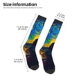 thumbnail image 2 of KLL Abstract Starry Sky Print Cool Socks Men's Women's Crew Socks Funny Crazy Novelty Stockings, 2 of 6