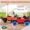 thumbnail image 6 of Qaba 12V Kids Electric Ride on Truck, Land Rover Licensed Battery Powered Toy Car w/ Remote Control, Dual Motors, Spring Suspension, Orange, 6 of 10