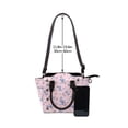 thumbnail image 4 of Lsque Butterfly Pattern Leather Rivet Shoulder Bag – Elegant Genuine Leather & Microfiber PU Crossbody with Detachable Adjustable Strap, 4 of 5