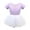 Purple, variant on Elainilye Fashion Ballet Leotards for Girls Toddler Leotard with Tutu Skirt Dancewear Short Sleeves Training Clothes, Sizes 3-15 Years