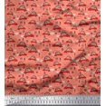 thumbnail image 1 of Soimoi Georgette Viscose Fabric Car & Owl Cartoon Printed Fabric 1 Yard 42 Inch Wide, 1 of 3