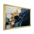 thumbnail image 2 of Designart "Essence Magic Gold and Blue Marble I" Abstract Framed Wall Art Decor - Modern Gold Abstract Marble Entryway Framed Wall Art Print, 2 of 6