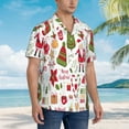 thumbnail image 3 of Disketp Hawaiian Shirts For Men,Snowflakes Santa Claus Christmas Tree Print Mens Casual Short Sleeve Button Down Shirts Beach Shirt, 3 of 7
