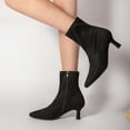 thumbnail image 3 of NECHOLOGY Botas Mujer Adulto Femenino Zapatos Botines de mujer 2023 otoño nuevo europeo y americano de tamaño banquete club nocturno puntiagudo forma de copa de y botas de mujer botines (Black, 11), 3 of 7