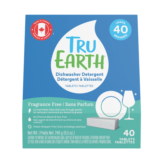Tru Earth Dishwasher Detergent Tablets - 40 Tablets - Fragrance-Free