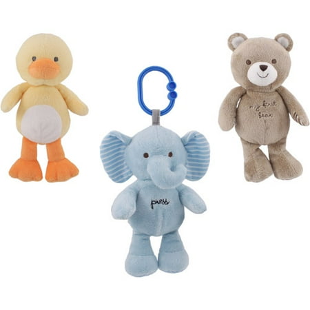 Child of Mine Duck Beanbag, Bear Beanbag and Elephant Press Light Up
