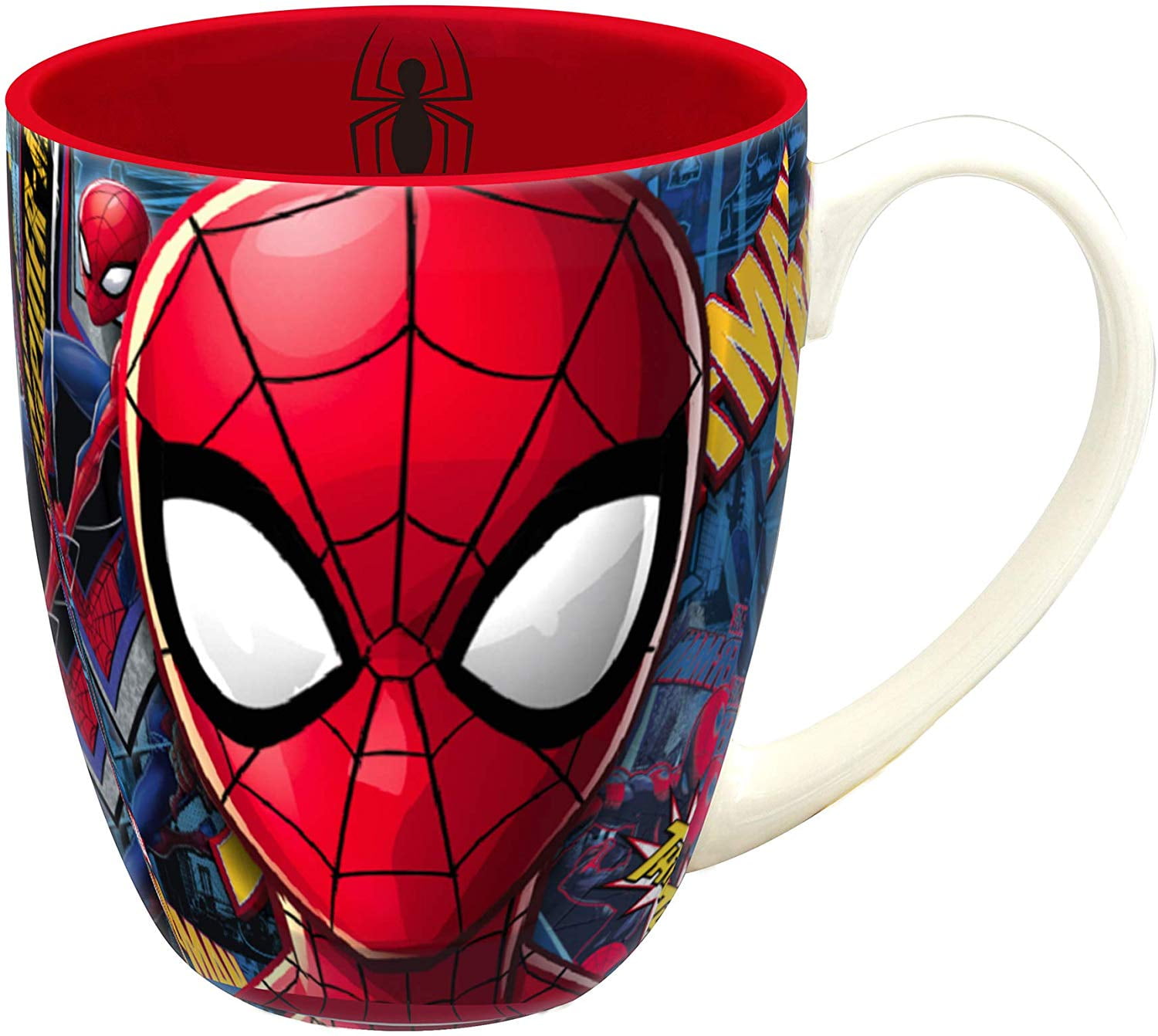 The Amazing Spider-Man Iridescent Face Insignia 20 oz Ceramic MUG NEW UNUSED 