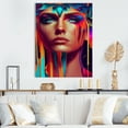 thumbnail image 2 of Designart Avant Garde Feather Sensual Portrait IV Canvas Wall Art, 2 of 5