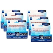 6 Pack - Scar Zone Advanced Scar Cream - Intensive Scar Removal for New & Old Scars, Fades Stretch Marks, Burns, & Surgical Scars 0.75 oz