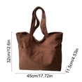 thumbnail image 2 of Tanyzvel Women's Corduroy Tote Bag, Casual Shoulder Purse with Front Pocket for Work & School, 2 of 5