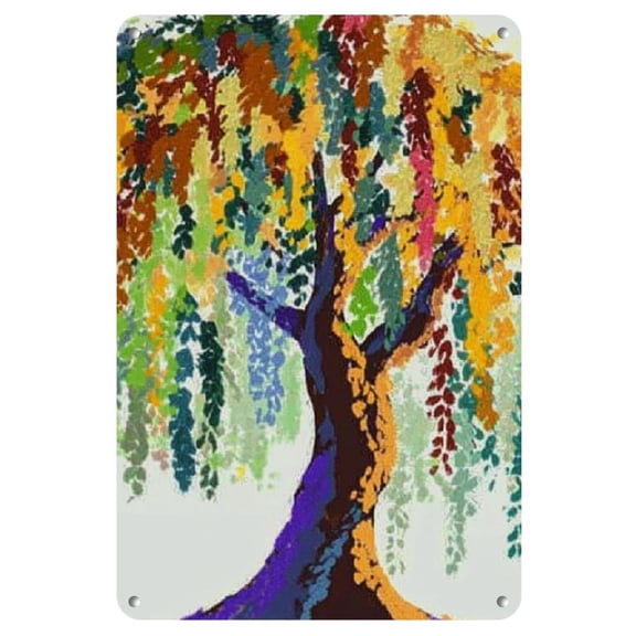 Colorful Mardi Gras Tree Metal Tin Sign - Vintage Carnival Decor, Lightweight Wall Art for Home, Bar, Cafe, Multifunctional Retro Plaque with Pre-Drilled Holes, Ideal Gift, Cafe Art Piece