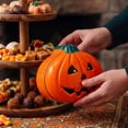 thumbnail image 6 of AUNVITO Halloween Iron Pumpkin Ghost Storage Box Holiday Decoration Multipurpose Candy Box, 6 of 9