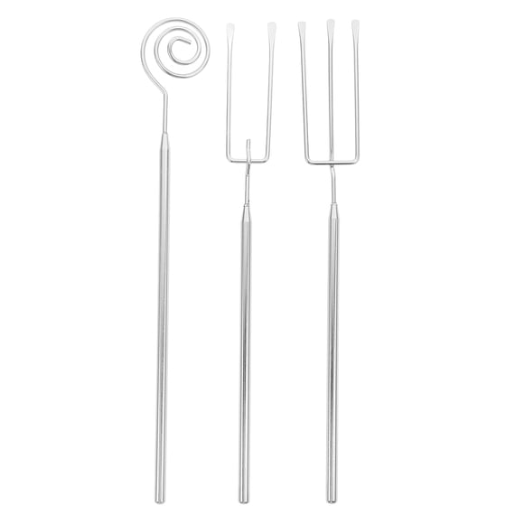 Appetizer Serving Utensils Stainless Steel Forks Silver 1 Set 7.9X0.8X0.1in